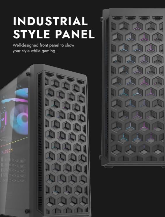 DarkFlash DK350 ATX Mid Tower Gaming Case with 4 ARGB Fans – Black DarkFlash DK350 ATX Mid Tower Gaming Case with 4 ARGB Fans – Black